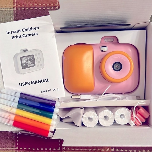 Brand New Kids Instant Print Digital Camera Thermal Photo Prints 32GB SD Card - Picture 1 of 15